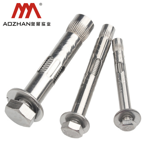 Aozhan 304 stainless steel expansion screw external hexagonal internal expansion extension bolt expansion tube M6-M12