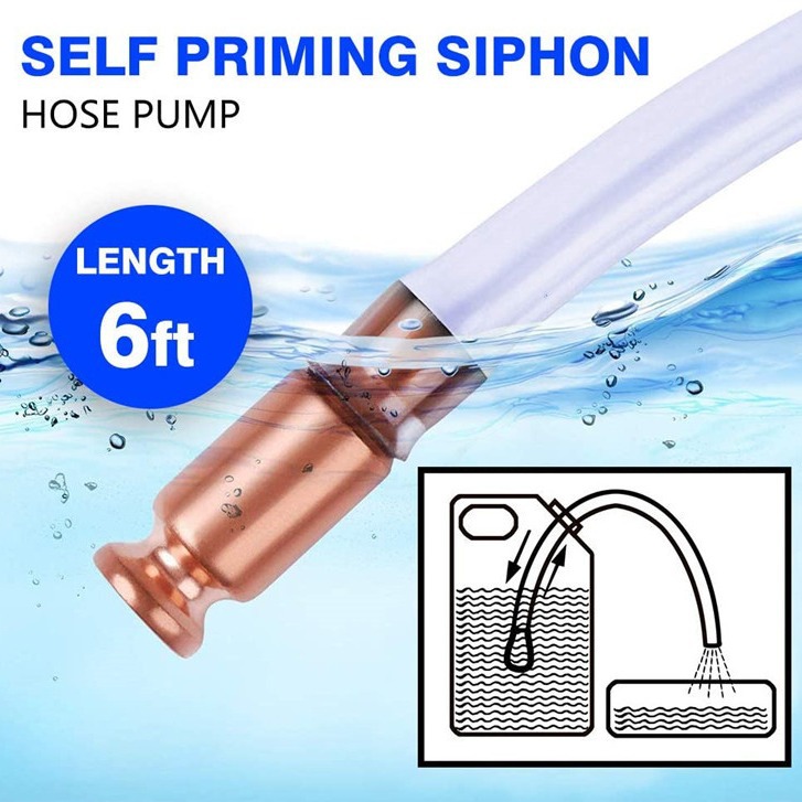 Bomba de aceite automática 1,8 m sifón tubo de aceite tubo de suministro de líquido reabastecimiento de paja antiestático fácil limpieza tubería de PVC