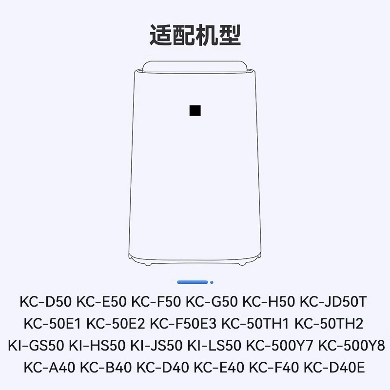Подходящий элемент фильтра для очистителя воздуха Sharp KC-A40/B40/D40/E40/F40-W 500Y7/Y8
