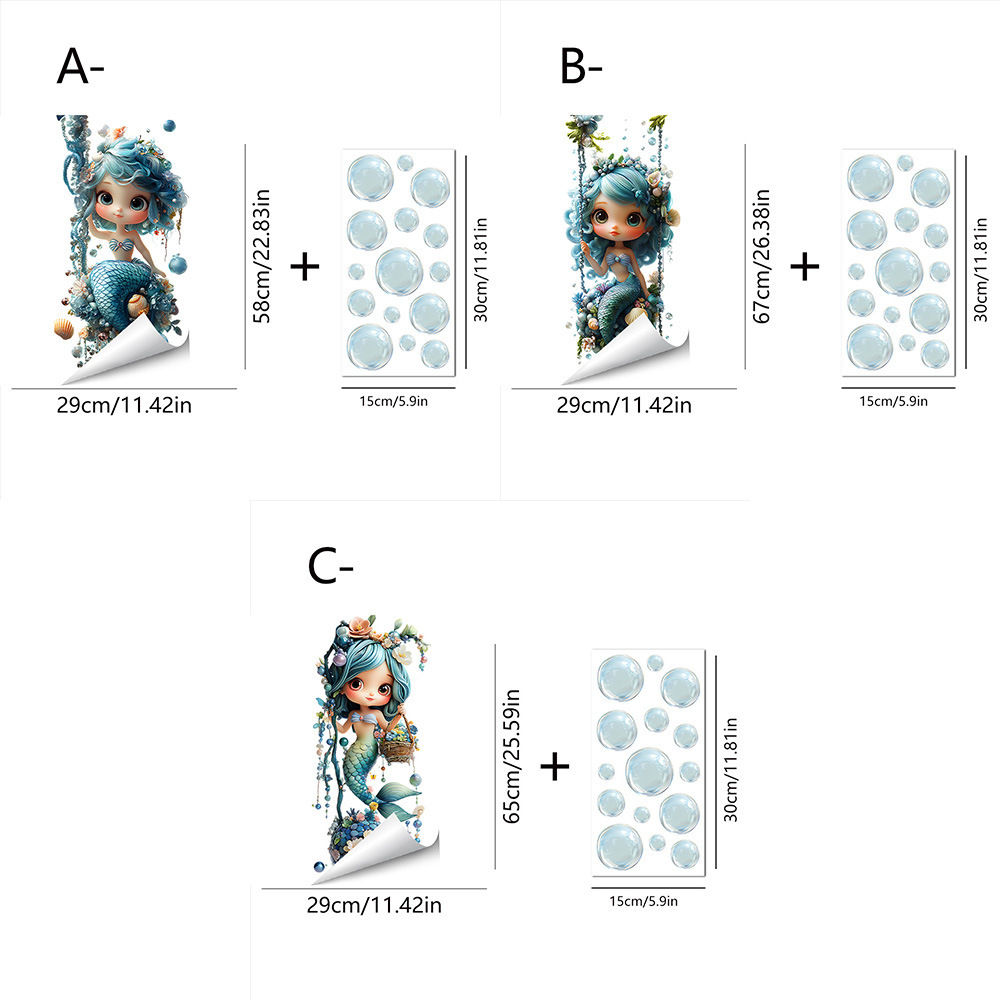 Nuevos productos de verano transfronterizos de la serie oceánica de pegatinas de vidrio transparente estática sirena tortuga flamenco pegatinas estáticas image 19