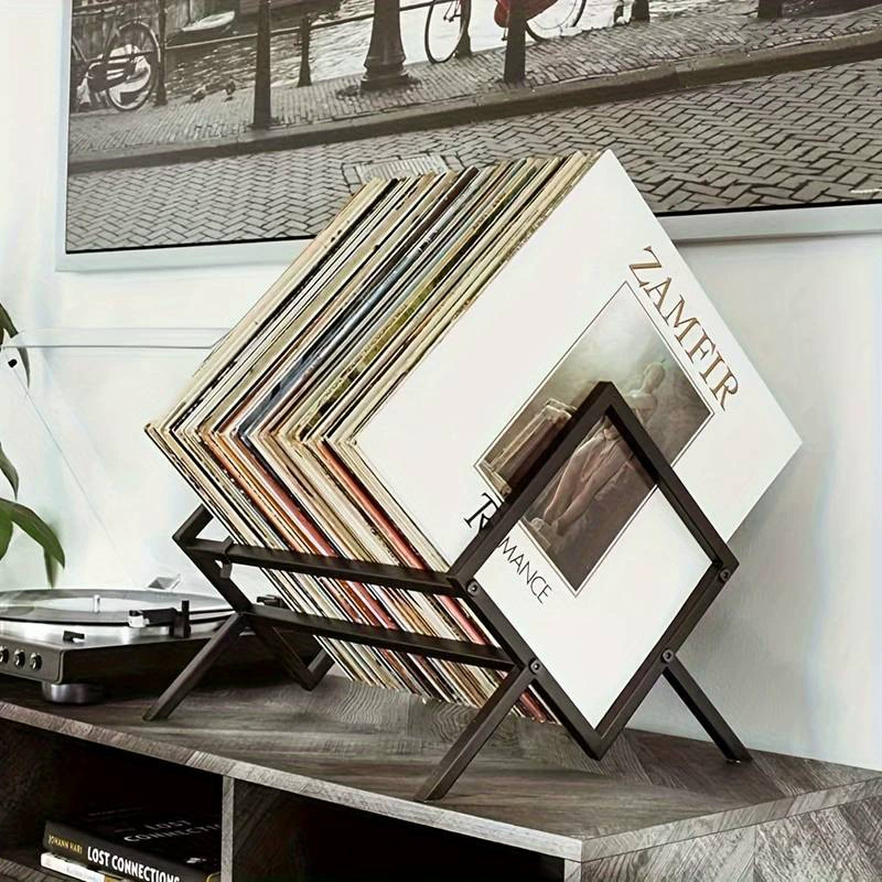 Настольная креативная книжная полка виниловая стойка для хранения пластинок CD журнальная стойка для хранения