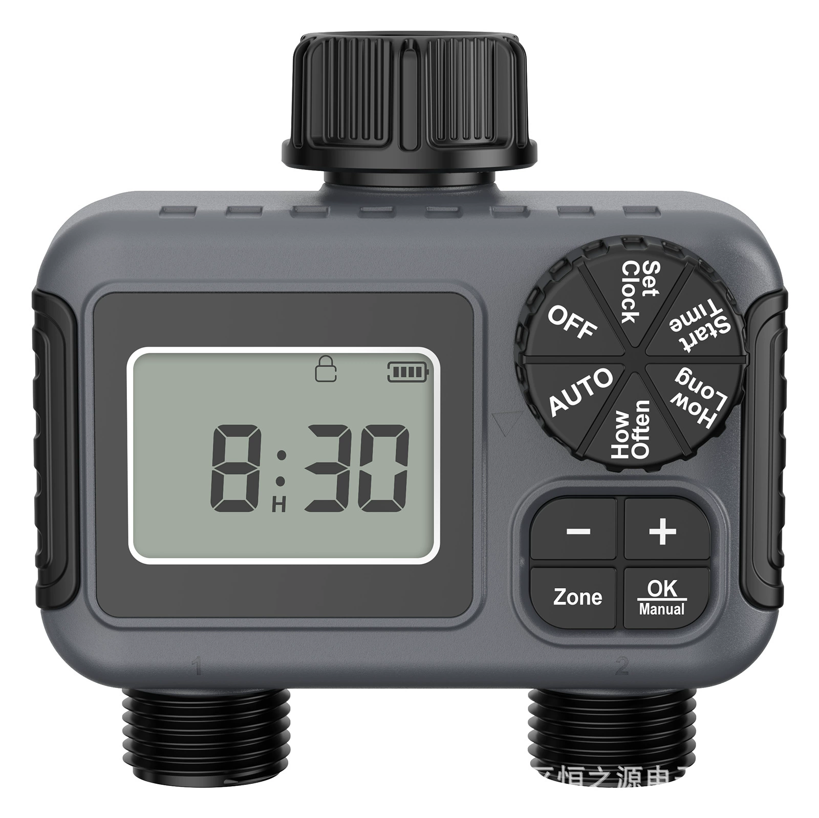 Таймер полива Открытый внутренний дворик интеллектуальный контроллер полива сад автоматический поливщик двойной выход водяной клапан полива