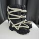 2024 burst handsome RO crazy strap boots high version dark wind thick bottom cod boots winter warm snow boots wholesale