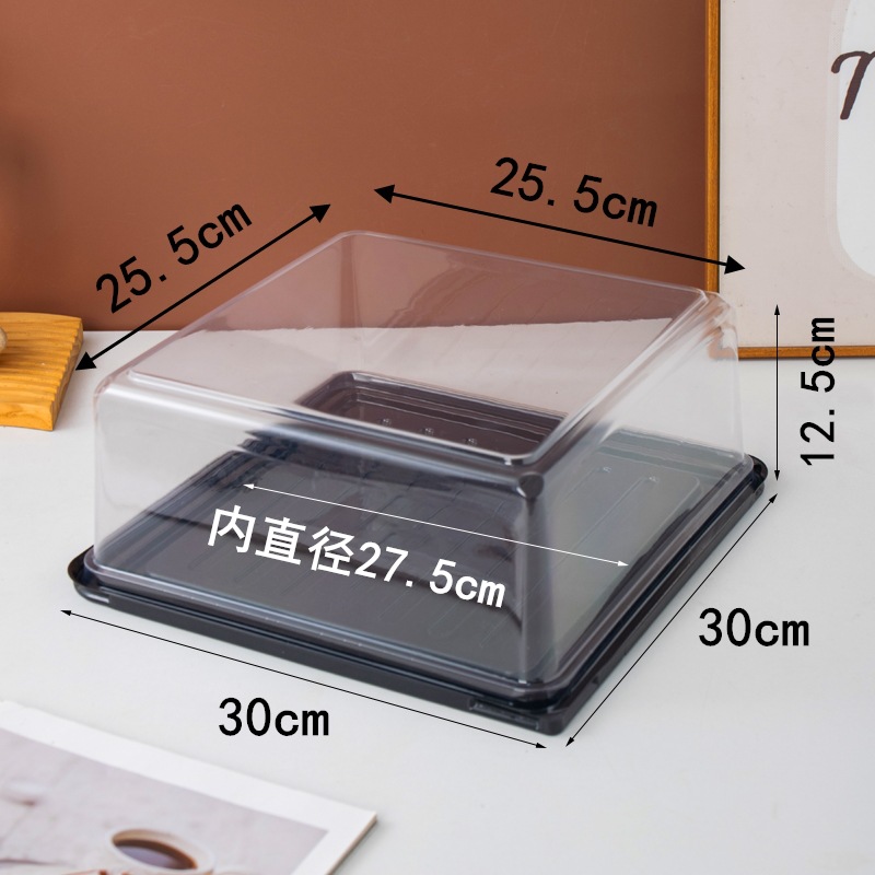 3/4 / 4 / 6 / 8 / 9 / 10 / 11 / 12 / 14 pulgadas caja de pastel caja de embalaje de pastel transparente caja de embalaje de mousse