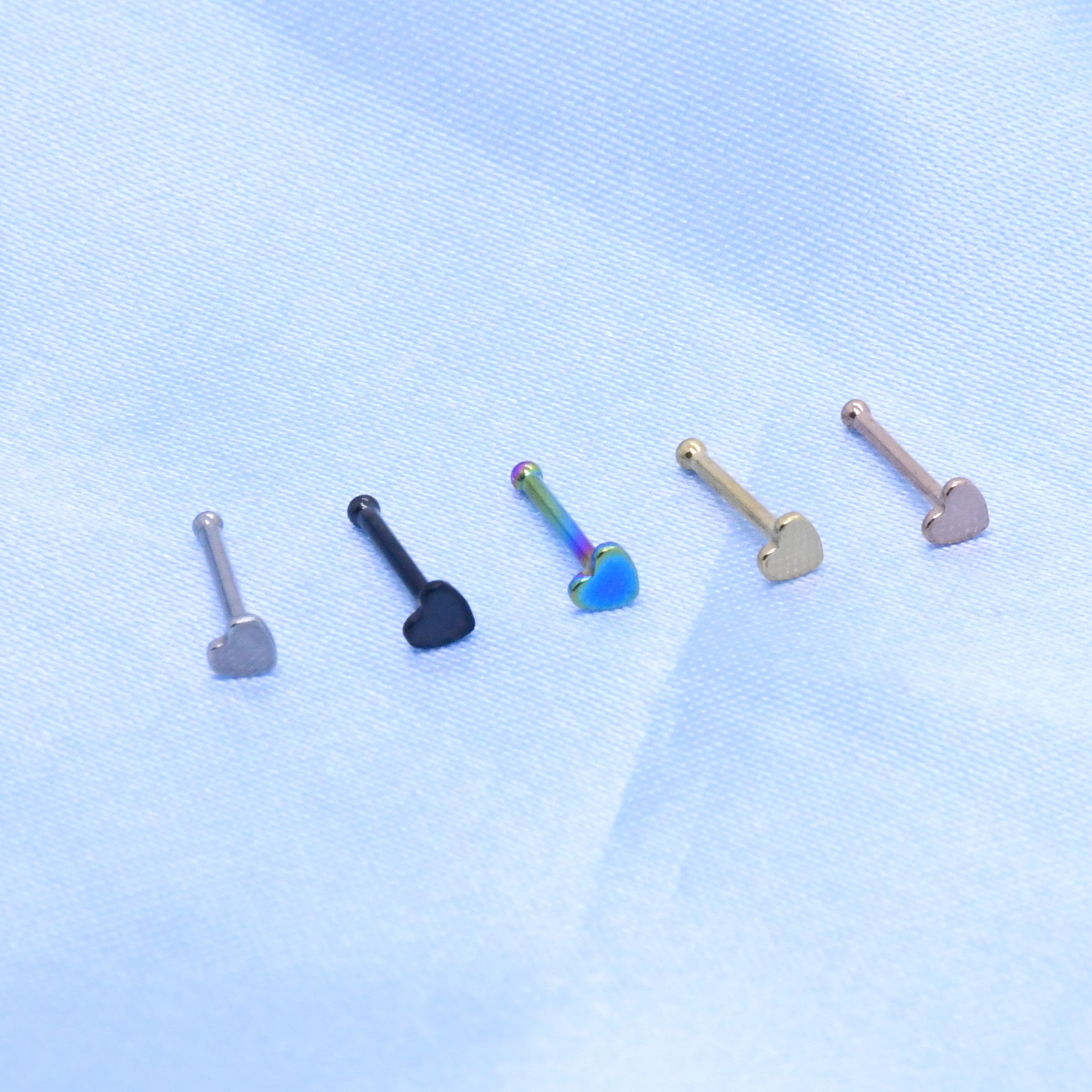 Piercing naso a cuore in acciaio inossidabile minimalista_voghion.com