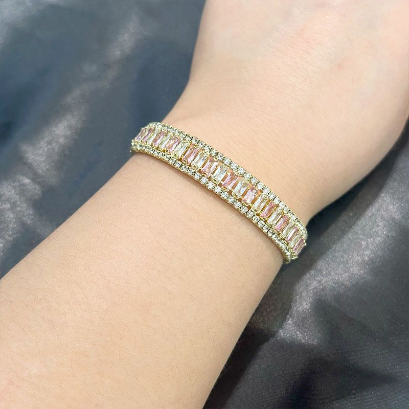 핑크 + 화이트 지르콘 다이아몬드 [젠틀 스타일]