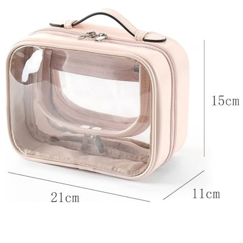 Bolsas de lavado de PVC suspendidas en stock, bolsas transparentes para viajes, bolsas transparentes portátiles para mujeres y hombres