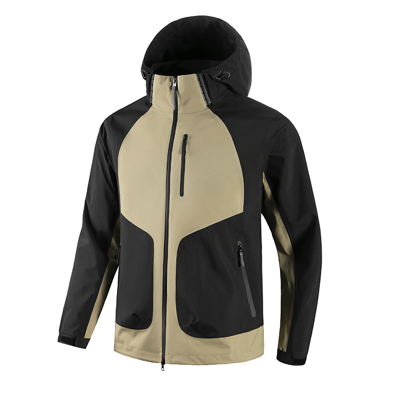Ropa de asalto de una sola capa Ropa de asalto de hombres y mujeres al aire libre impermeable a prueba de viento Ropa de montaña primavera y otoño desmontable chaqueta con capuchón ropa de hombre