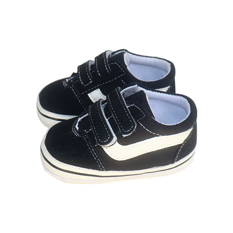 Оптовые низкие кеды из канваса для детей, мягкие прогулочные туфли для малышей, дышащие кроссовки на липучках, повседневная детская обувь в наличии