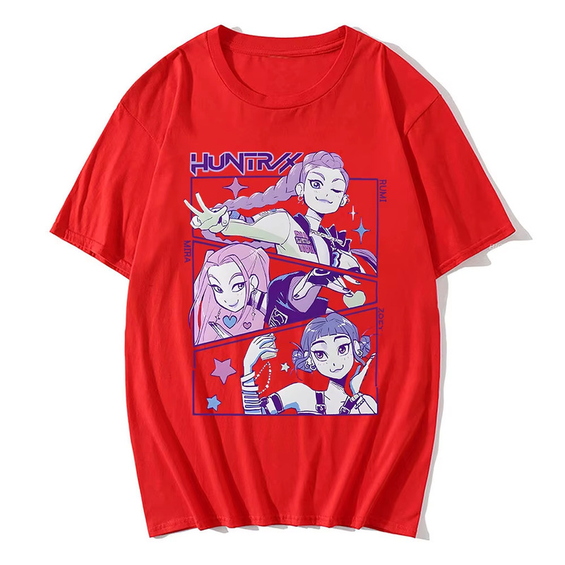 Kpop ゴーストハンタープリントラウンドネック半袖 Tシャツヨーロッパサイズ大人モーダルトップクロスボーダードロップシッピング 0703|undefined