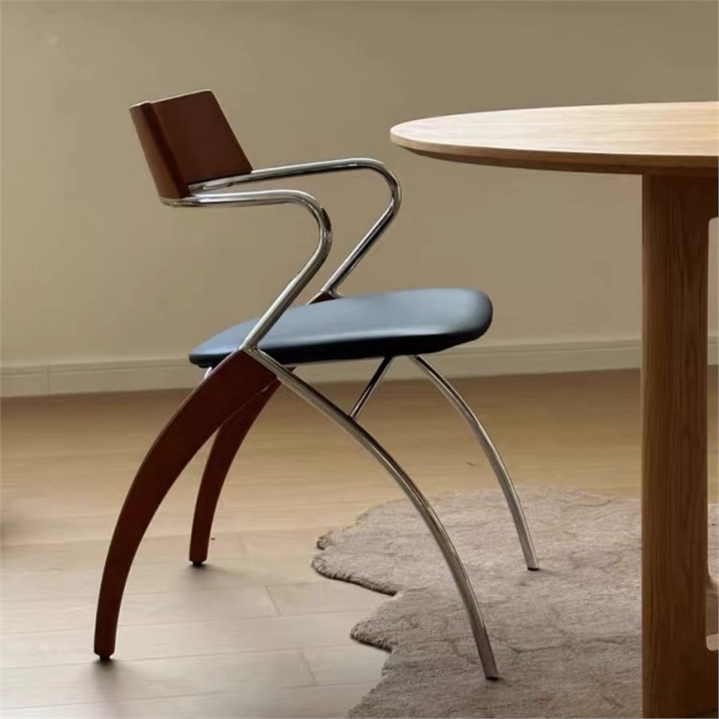 중세 디자이너 다이닝 체어, 심플한 앤티크 스타일 인터넷 연예인 의자, 사무실 안락 의자, 복고풍 등받이 의자, 철제 레저 의자