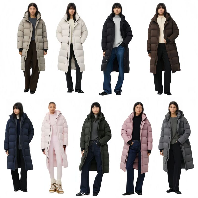 Aritzia's new winter down jacket is a long, over-the-knee, puffy, warm puffer coat made of goose down, suitable for both men and women