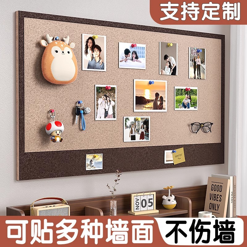 photo wall corkboard plush board photo polaroid wall-mounted creative culture wall punch-free message board felt board
