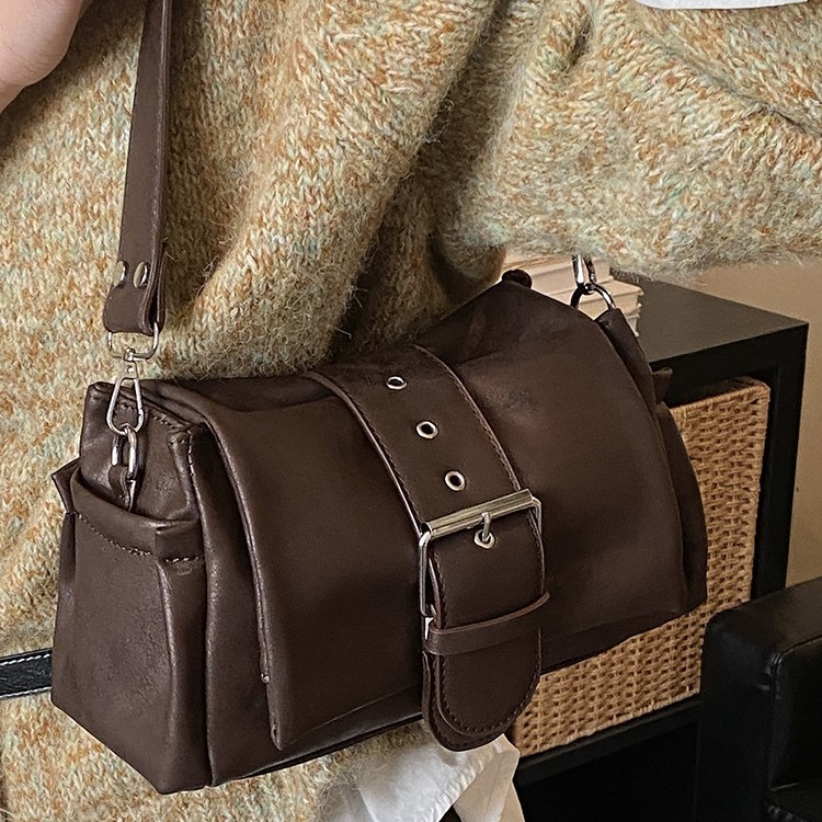 estilo coreano simple relajado hombro brazo bolsas de estilo de estilo de estilo de transporte 2026 primavera nuevo bolsas de almohada diarias image 4