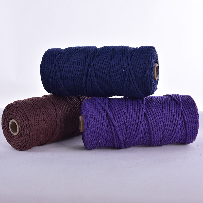 3mm cuerda de algodón colorido diy hecho a mano 4mm cuerda de tapiz cuerda tejida 5mm regalo cuerda de algodón decorativa cuerda de sombrero al por mayor