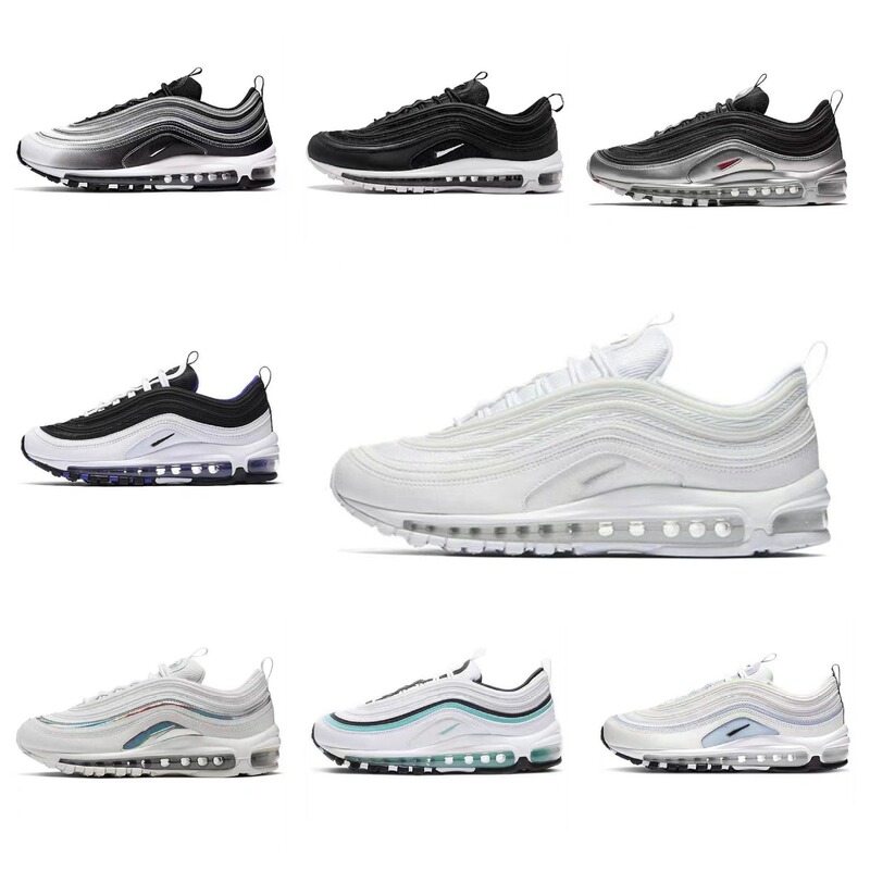 Putian AirMax97 Bullet Running Shoes Air Cushion for Men and Women Couple sneaker Spring and Summer Breathable Shock Cushion Casual Shoes