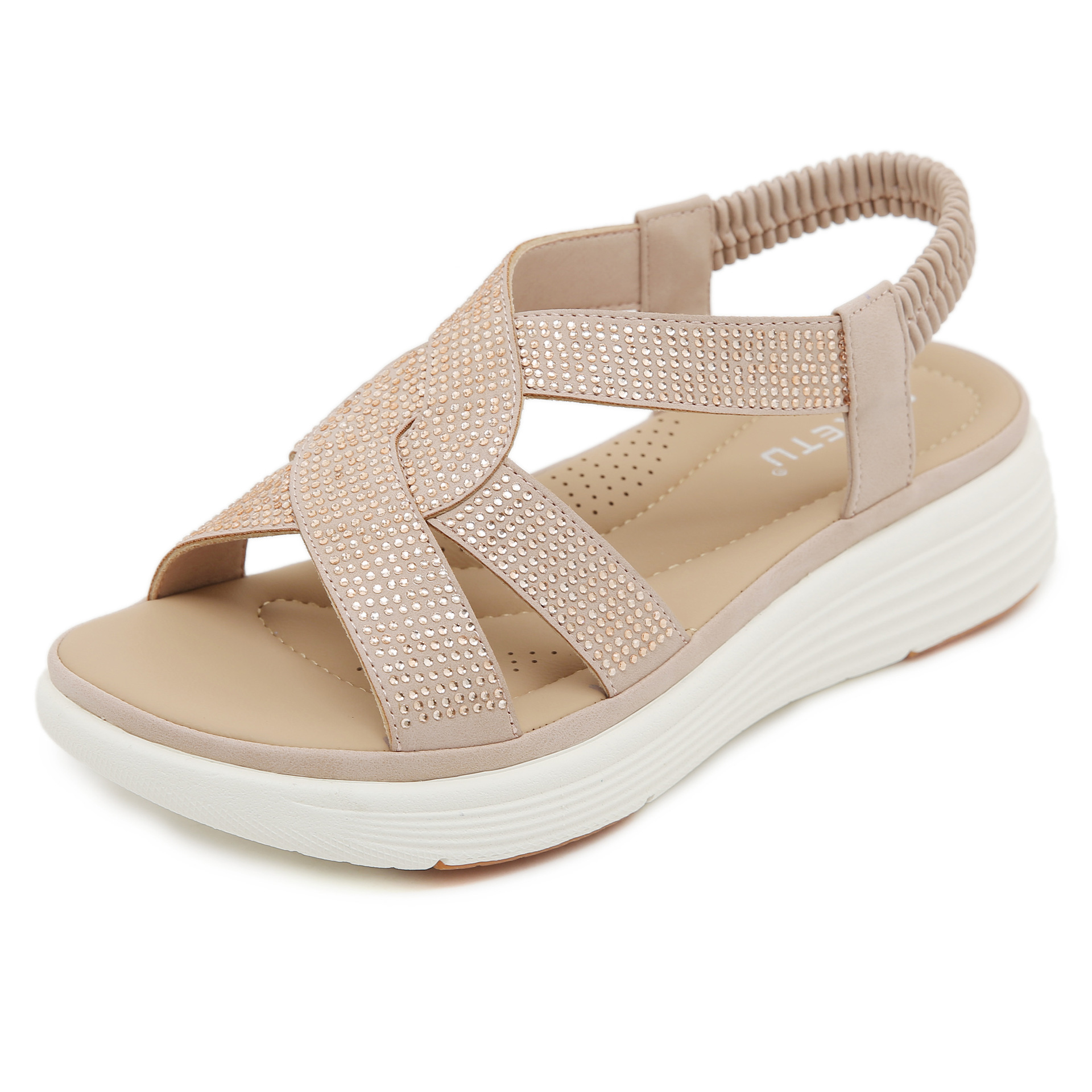 V360-9 Neue 2025 Strass Dicke Sohle Große Größe Leichte Süße Sandalen Für Frauen_voghion.com