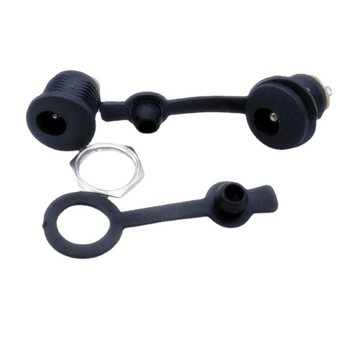 Circular DC-022 power plug DC female connector outer diameter 5.5*2.1MM with threaded DC022 socket with dust cover