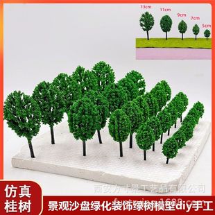 Miniature Landscape Tree Model Green Finished Tree Set Architectural Sand Table DIY Production Model Material