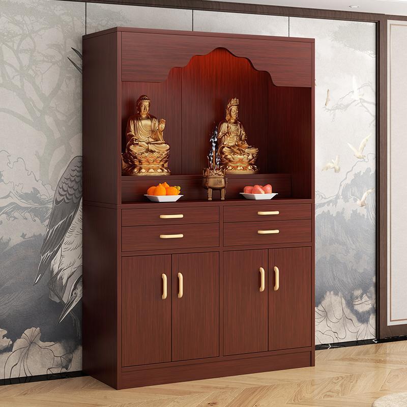 Buddhist Altar Table for Home Use, Buddhist Cabinet, Standing Cabinet, Offering Table, Buddha Altar, Deity Statue, Shrine, New Chinese Style Bodhisattva Worship Altar, Shrine