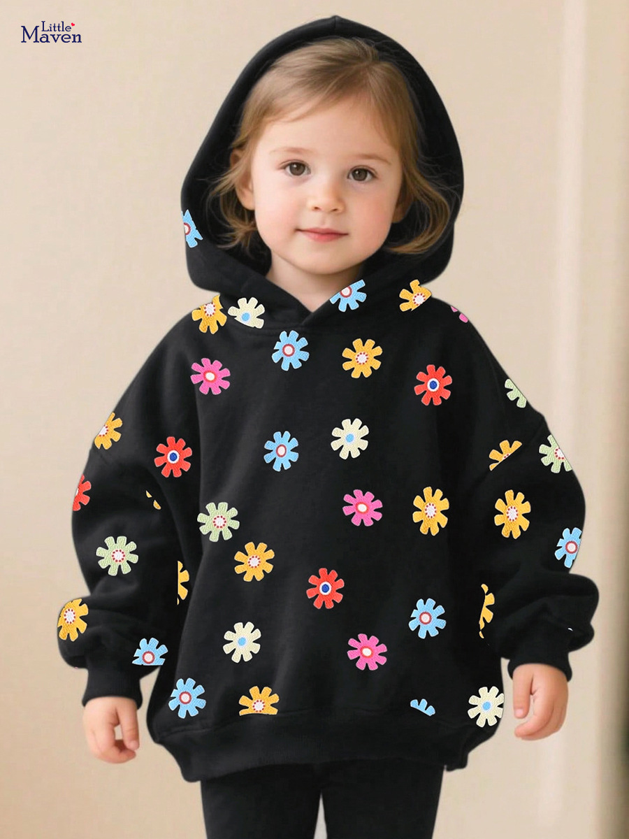 Little maven Autumn children's cute sweatshirt with hood