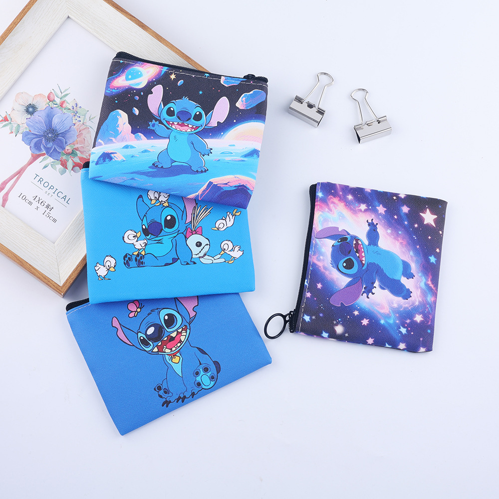 Cross-Border New Model Stitch Children's Coin Purse, High-Value Card Holder for Elementary School Students, Fashionable and Cute Cartoon Storage Bag