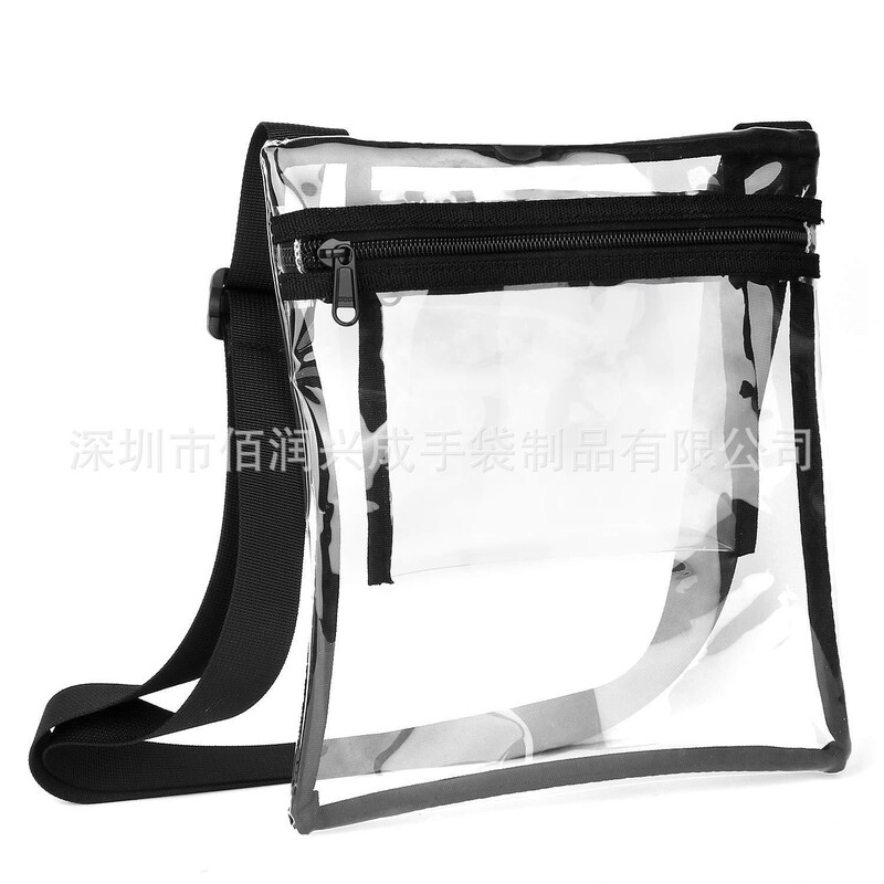 In Stock Wholesale Transparent Crossbody Bag with Inner Pocket and Adjustable Shoulder Strap for Sporting Events Music Festivals Stadium Bag In Stock Wholesale Transparent Crossbody Bag with Inner Pocket and Adjustable Shoulder Strap for Sporting Events Music Festivals Stadium Bag
