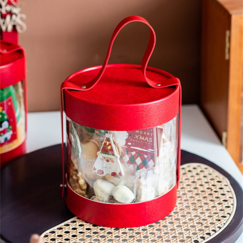 Forest-style PVC transparent wedding candy box for Dragon Boat Festival, hand-held bridesmaid gift box, snowflake candy baking gift box, empty box