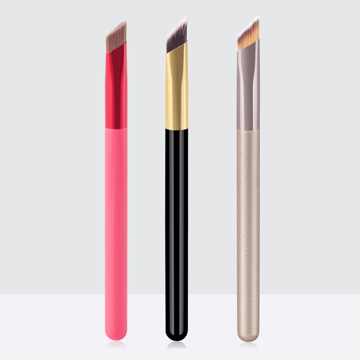 Cepillo de cejas salvaje único Cepillo de cejas de cuatro esquinas cepillo de cejas niebla cepillo de maquillaje de cejas de tres colores ventas directas de fábrica transfronterizas