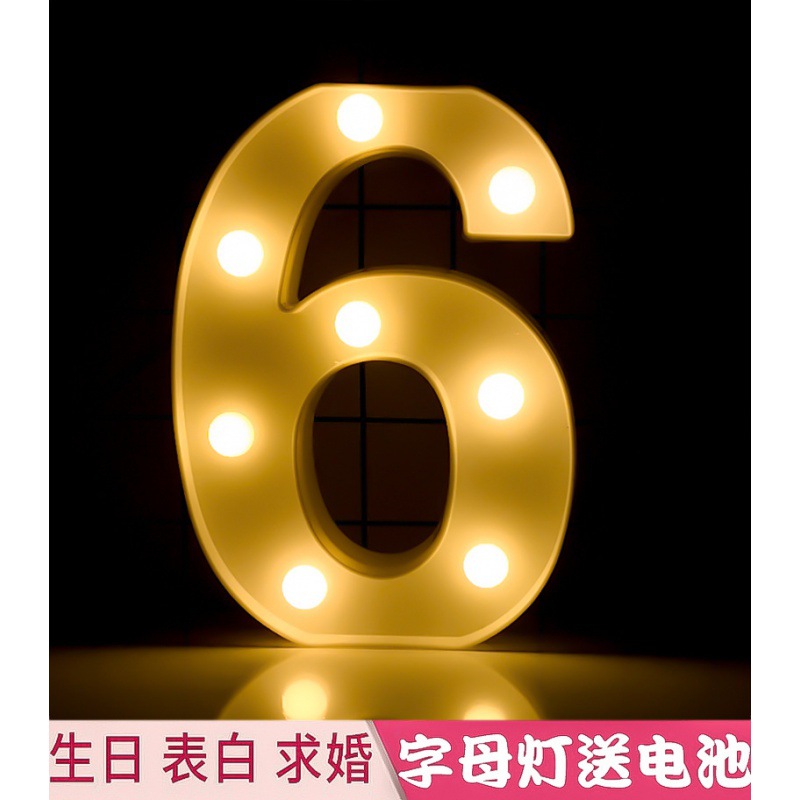 Feliz cumpleaños luz LED inglés Digital Color luz luminosa confesión romántica escena apoyos diseño carta luz al por mayor