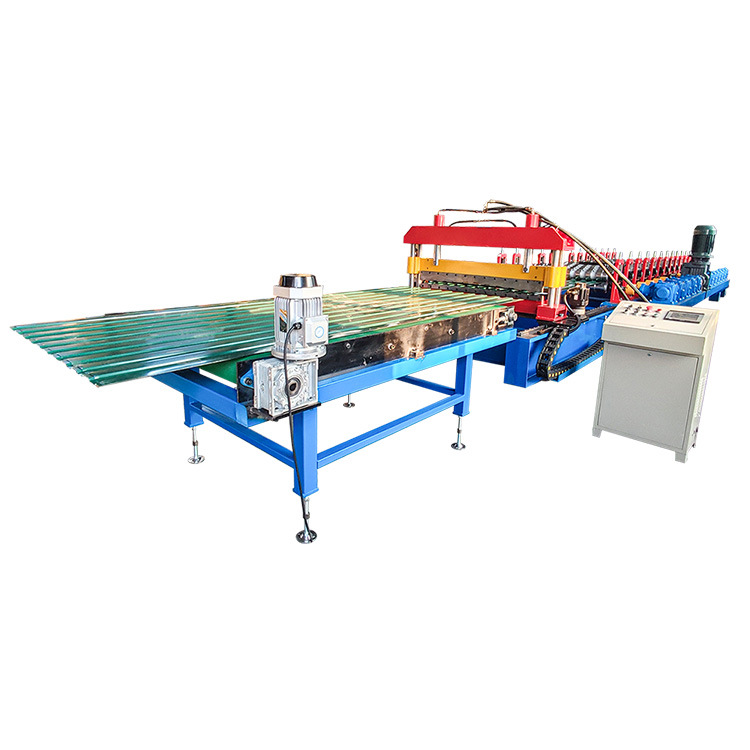 供应全自动高速跟踪剪压瓦机设备 铝板成型机 铝板压瓦机成型设备