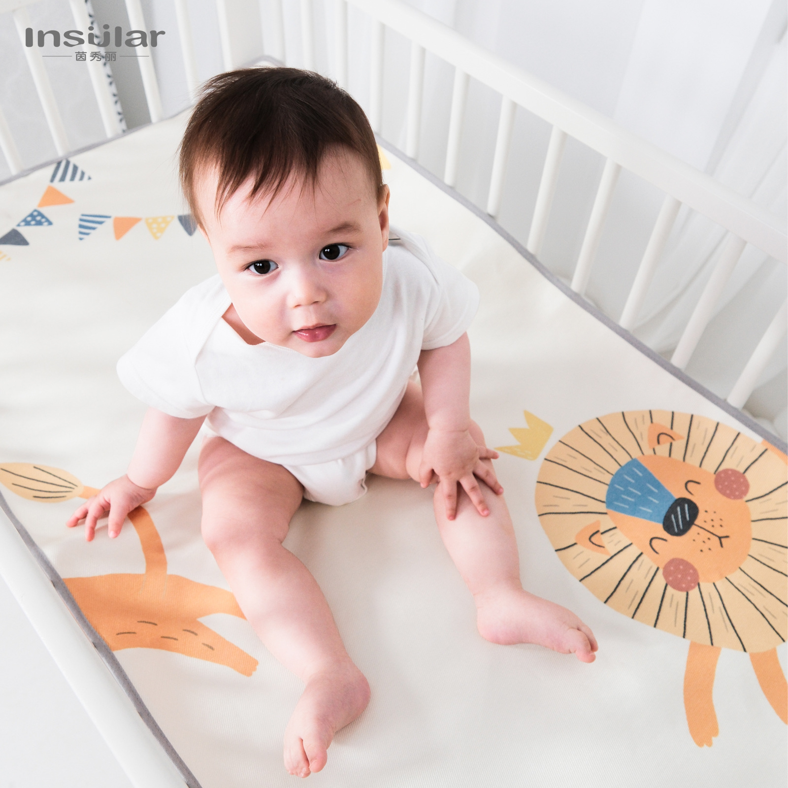 Crib mat Ice Silk summer breathable newborn baby bed mat kindergarten nap children mat cross border