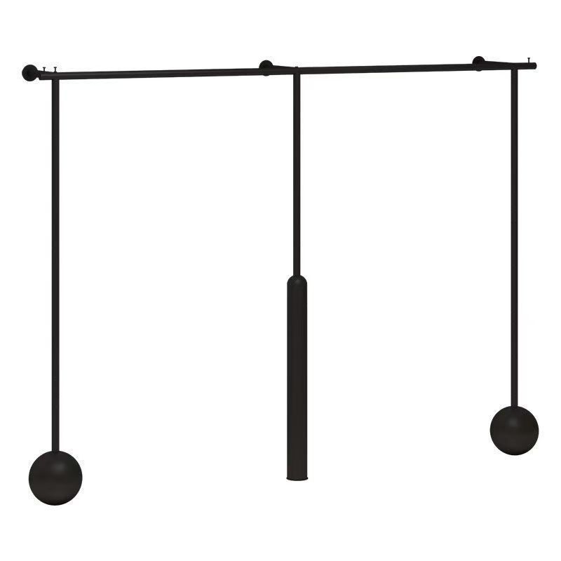 Tienda de ropa de hierro forjado estantes negros tiendas de ropa en línea especial percha de ropa de pared tienda de ropa de mujer estante de exhibición
