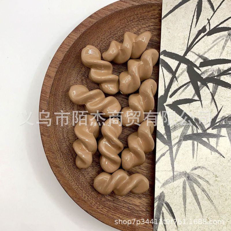 直孔烤漆15色浪味仙螺纹彩色珠 DIY串珠散珠手机链条挂件材料配饰|undefined