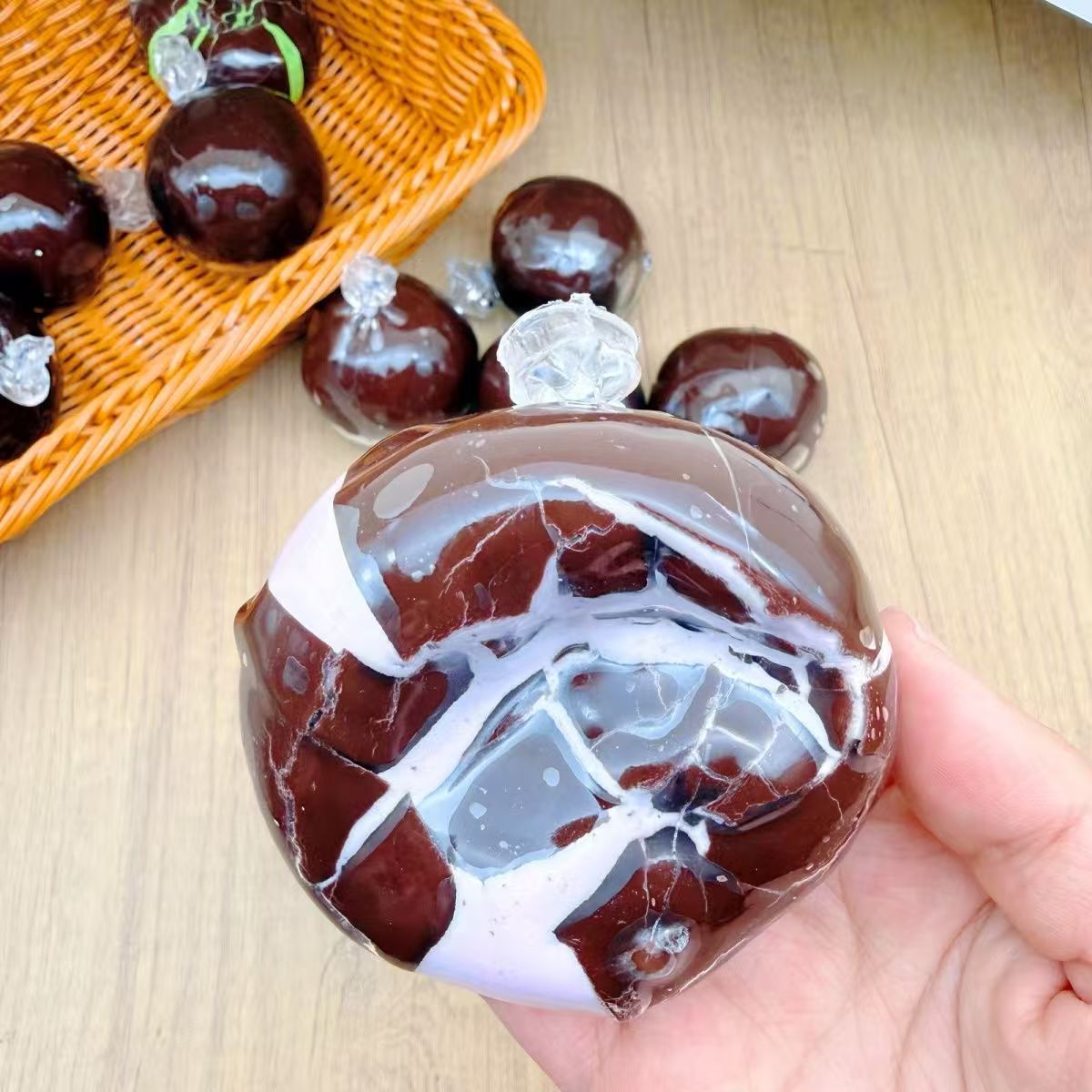 Chocolate strawberry handmade balls [7cm]