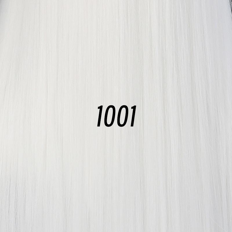 Universal hand hook long straight bangs style white