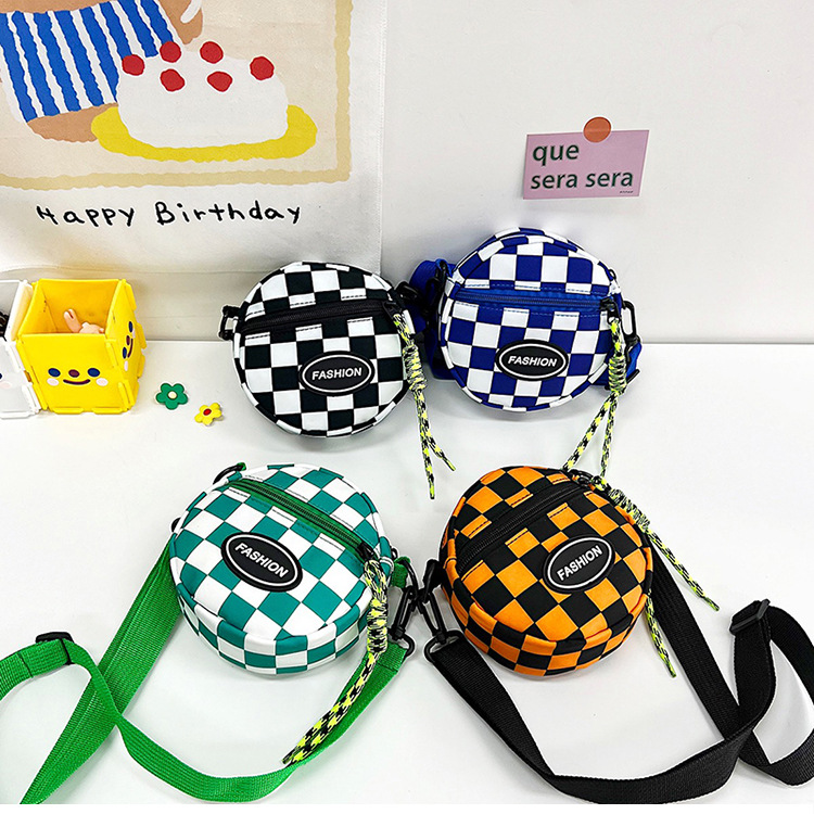 Kid's Lattice Nylon Zipper Kids Wallets display picture 2