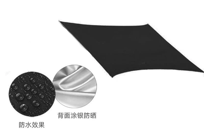 Avtomobil yan çətirləri – Supplies Multifunctional Triangle Sky Curtain - silver-coated-black-230140cm