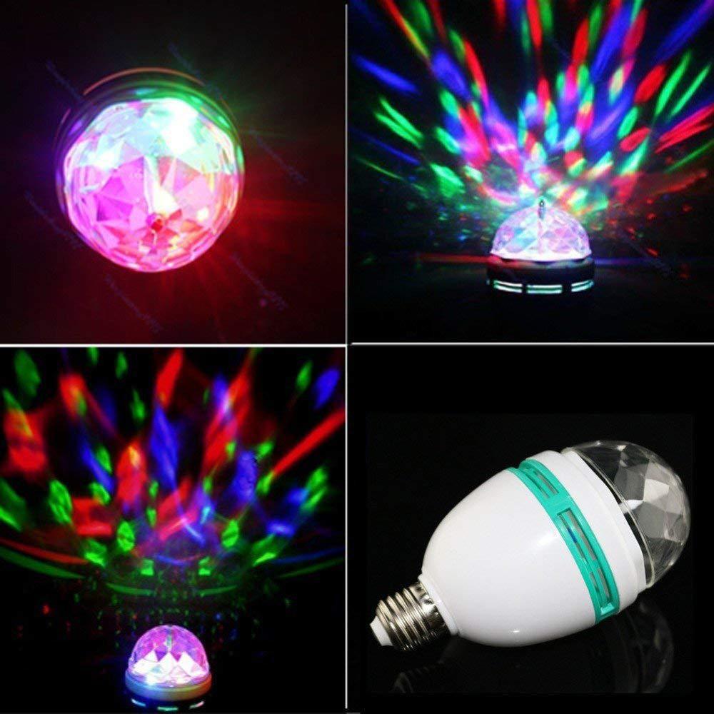 Bombilla LED giratoria multicolor, luz de escenario mini KTV, lámpara de ambiente para el hogar