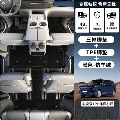 Mat Decoration, Tpe Car Floor — Modelə uyğun ayaqaltı - zhiji-ls9-tpe-floor-mat-upgrade-package-threshold-tpe-floor-mat-black-imitation-cashmere-carpet