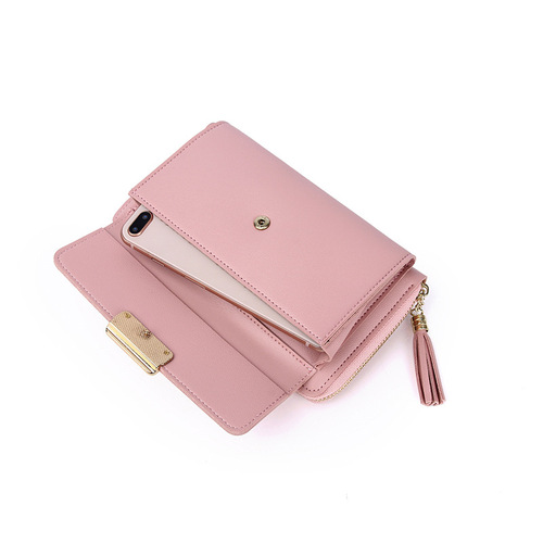 New shoulder horizontal square mobile phone bag, multi-card slot coin purse, mobile phone storage, mini mobile phone bag, wallet for women