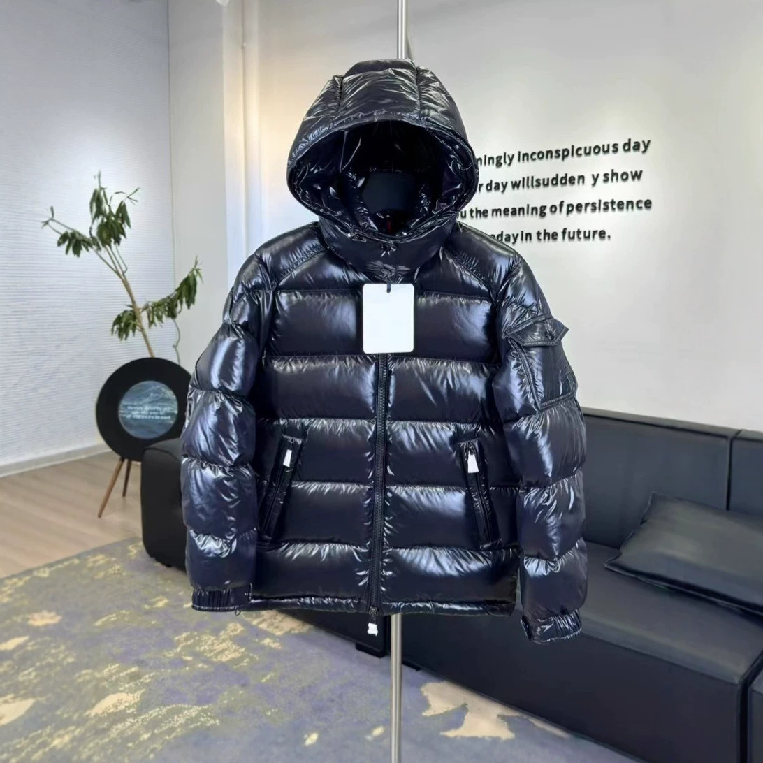 Maya high-quality Moncler down jacket, unisex hooded solid color jacket, winter down coat.