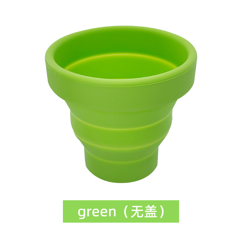 Taza de agua plegable de silicona para viajes al aire libre, taza retráctil portátil a prueba de caídas, taza de regalo de vacaciones publicitaria en stock