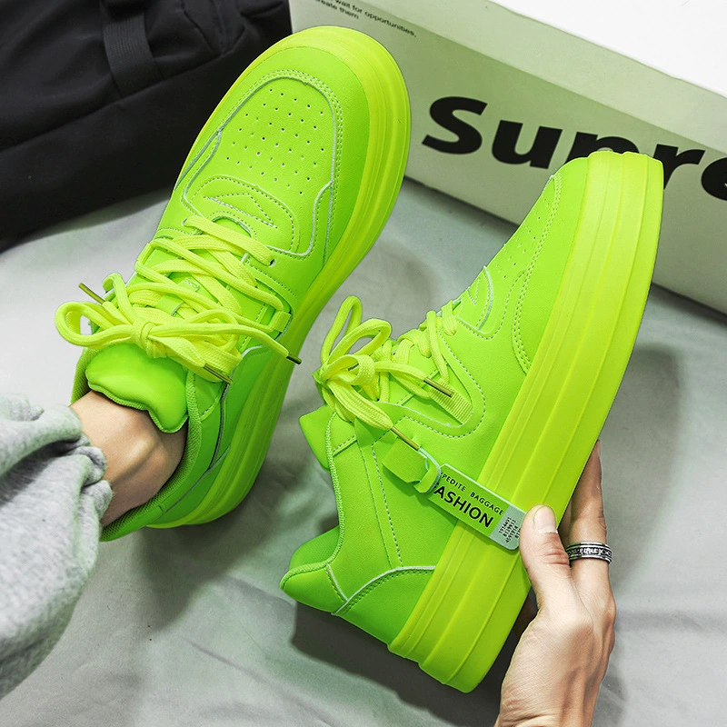 Высокие кроссовки мужские весенние и осенние кроссовки толстые подошвы увеличены