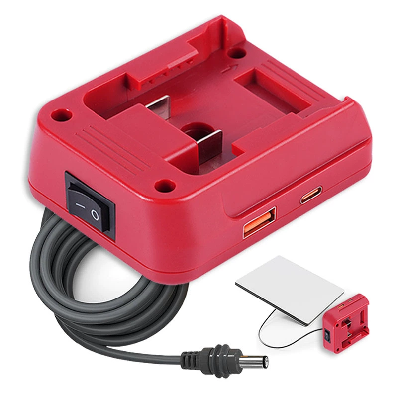 Подходит для Milwaukee литиевой батареи, питание USB TYPE-C MINI DC кабель