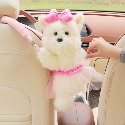 Car tissue box cartoon car Car tissue box/set - pink-skirt-style-west-highland