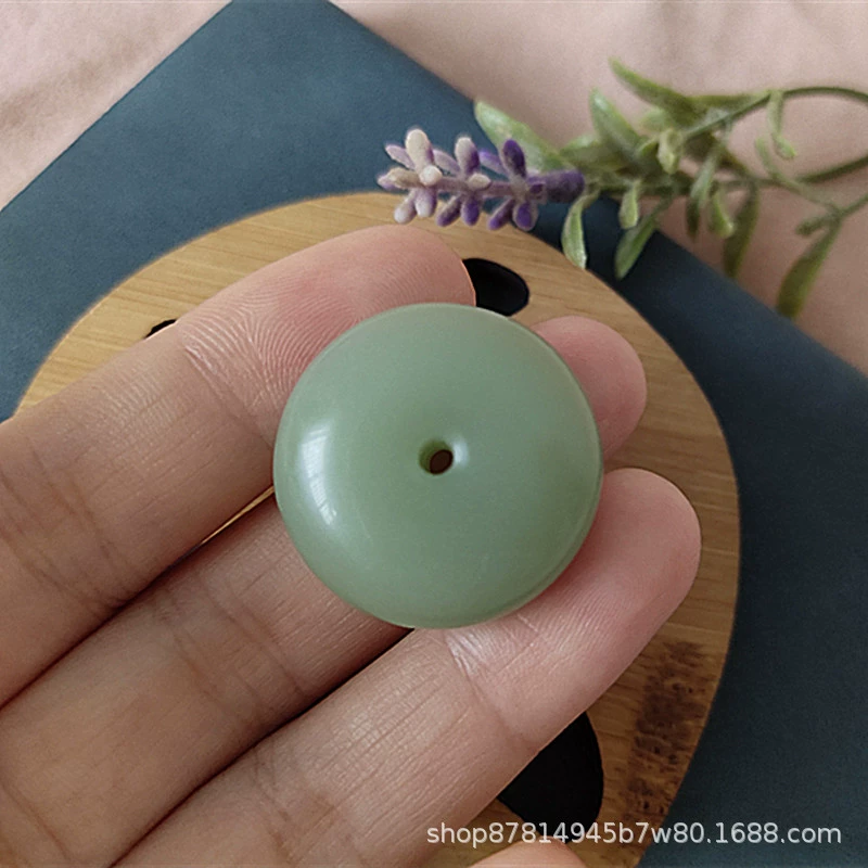 Protective amulet white jade, buckle, jasper, pendant