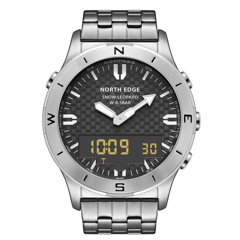 Multifunctional Outdoor Sports Electronic Watch Waterproof Altimeter Barometer Compass Stopwatch Alarm Clock Smartwatch_voghion.com