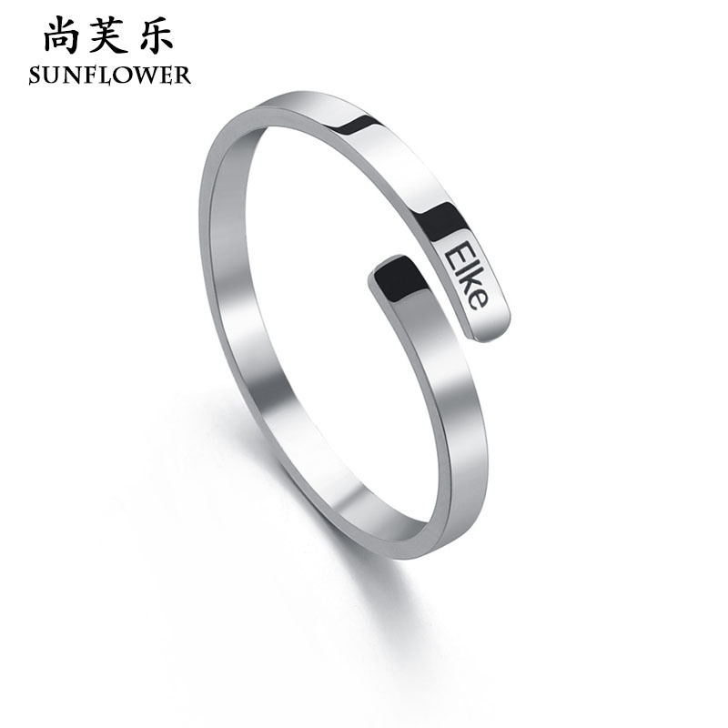 fashionable glossy one size design ring