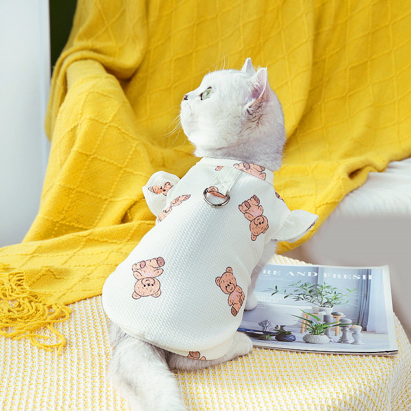 Pet Clothes Cat Clothes Spring and Summer Thin Section 23 Brown Bear…